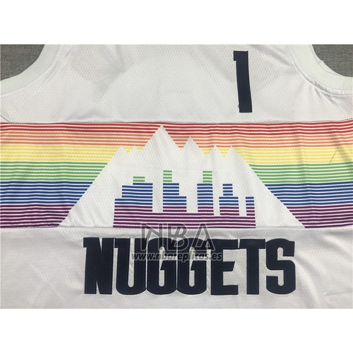 Camiseta Denver Nuggets Michael Porter JR. NO 1 Ciudad Blanco